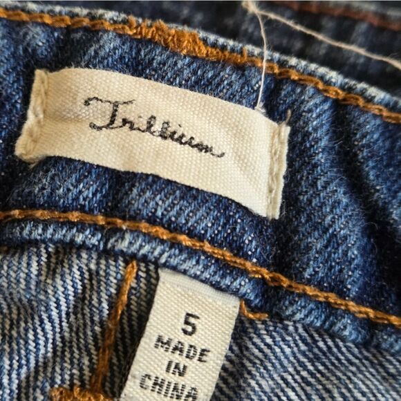 Trillium Y2K Denim Patchwork Low Rise Shorts Shorts - Picture 4 of 5